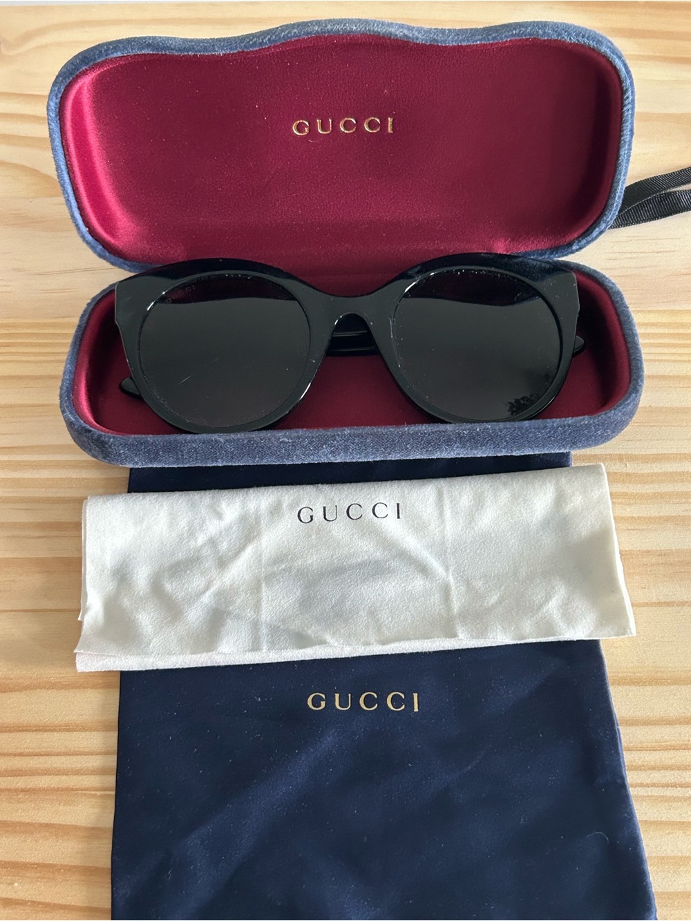 Gucci Black Cat-Eye Sunglasses